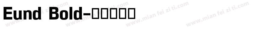 Eund Bold字体转换